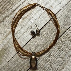 Vintage necklace and  earrings